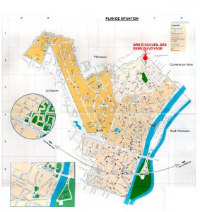 plan global de chatou avec demarcation d'emplacement