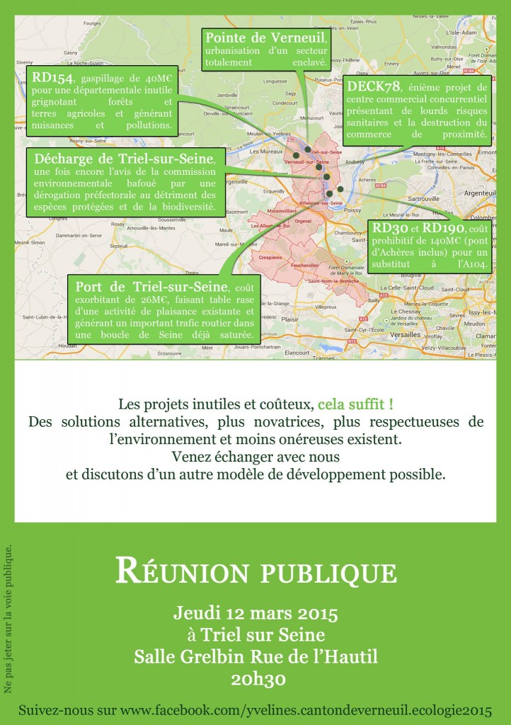 réunion publique des candidats EELV canton de Verneuil