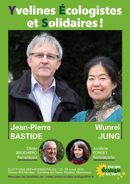 Canton N°6 Houilles élections départementales 2015, candidats EELV