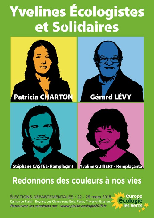 Canton N°12 Plaisir les candidats EELV aux élections départementales 2015 Yvelines